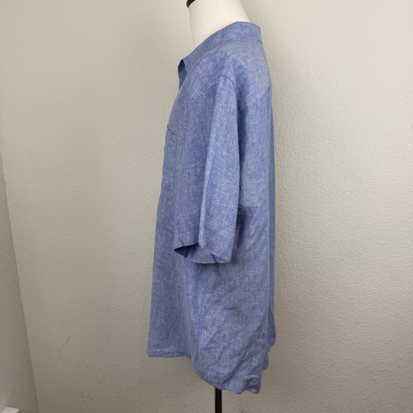 Untuckit - Wrinkle-Resistant Short-Sleeve Linen Valente Shirt | XXL - Picture 5 of 10